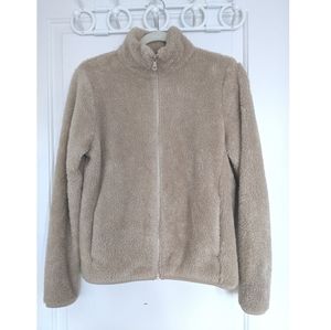 Uniqlo fluffy yarn fleece full zip up jacket - size Small